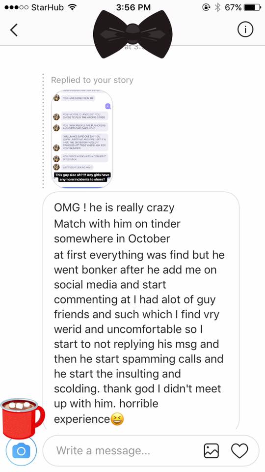 Girl Warns Others About Guy's Creepy And Harassing Behaviour After He Got Rejected - World Of Buzz 5