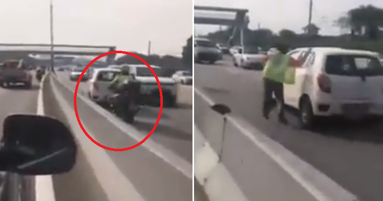 Man Drives Against Traffic On Npe In Viral Video, Even Ignores Police Warning To Stop - World Of Buzz 3