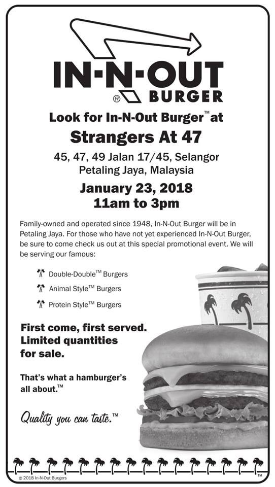 There's Going to Be An In-N-Out Burger Pop Up Stall in PJ Tomorrow! - WORLD OF BUZZ 1