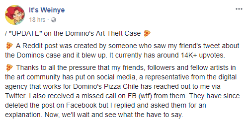 Malaysian Artist Calls Out Domino's Chile For Stealing Her Artwork - WORLD OF BUZZ 4