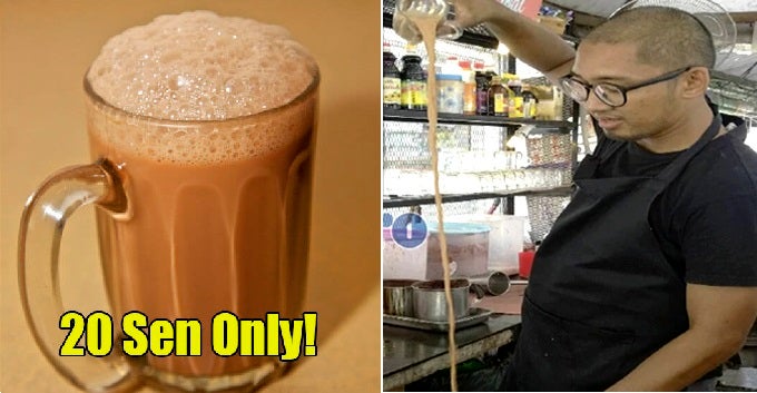 Locals Call Him 'Crazy Tauke' Because He Sells Teh Tarik At 20Cents Per Cup - World Of Buzz 1