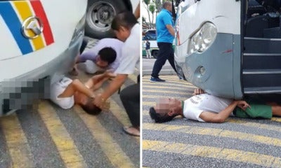 Man Gets Trapped Under Bus In Road Accident, Ends Up Getting Saved Thanks To 10 Passers-By - World Of Buzz 1