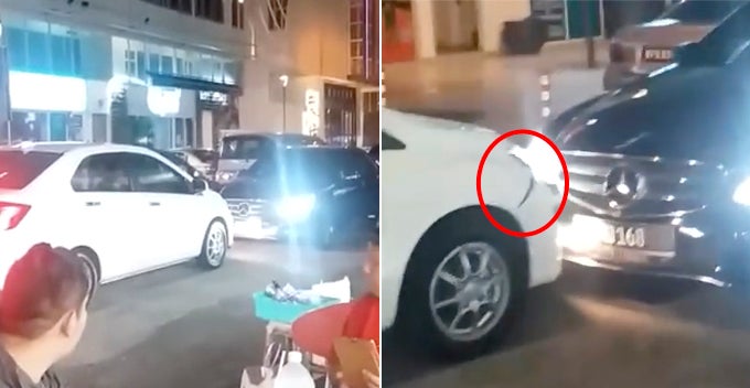 mercedes going wrong way refuses to reverse and hits bezzas bumper in pj world of buzz 1