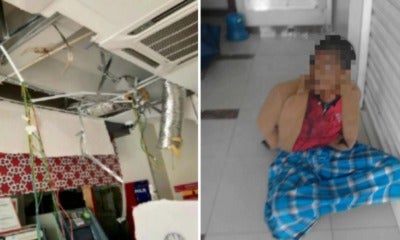 M'Sian Bank Robber Breaks Through Ceiling And Found Hiding Half-Naked Behind An Atm - World Of Buzz 3