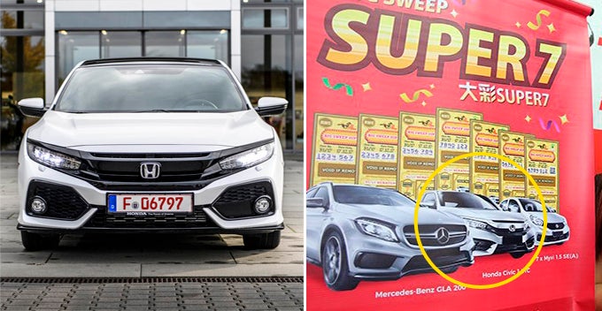 M'sian Man Listens to Wife and Bought 'Super 7' Tickets, Ends Up Winning a Honda Civic - WORLD OF BUZZ