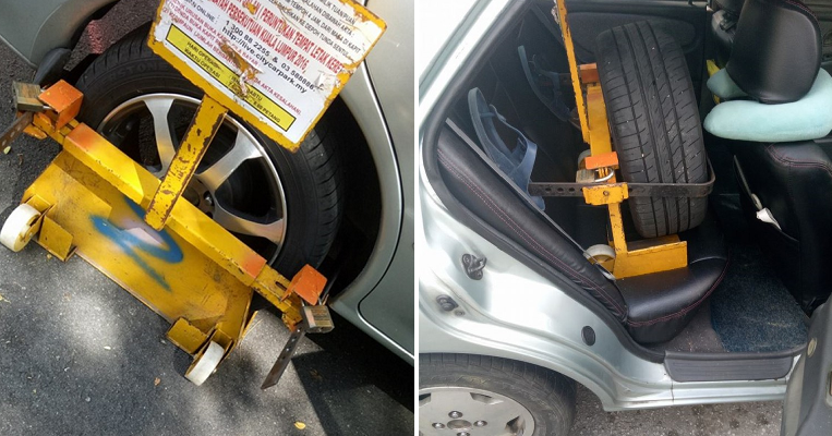 M'Sian Man Removes Tyre Clamp By Himself Because He Did Not Feel Like Paying Fine - World Of Buzz 3