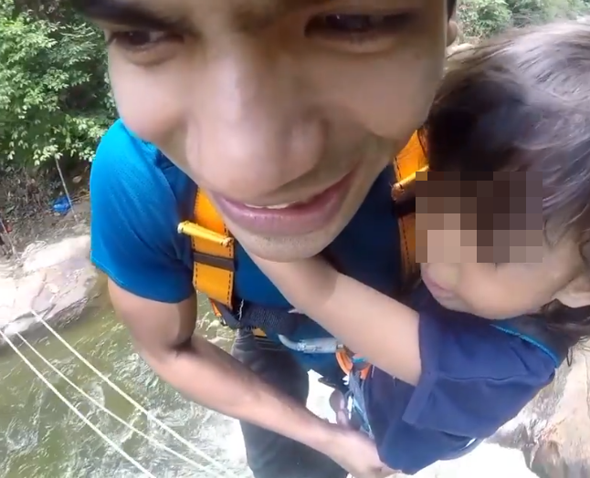 M'sian Receives Backlash For &Quot;Rope Swinging&Quot; Off A 60M Bridge With His Toddler - World Of Buzz 3