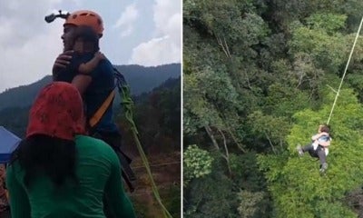 M'Sian Receives Backlash For &Quot;Rope Swinging&Quot; Off A 60M Bridge With His Toddler - World Of Buzz 5