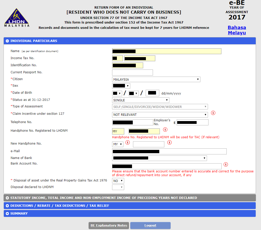 Never Filed Income Tax Before? Here's A Simple Guide On How To Do It Online! - World Of Buzz 4