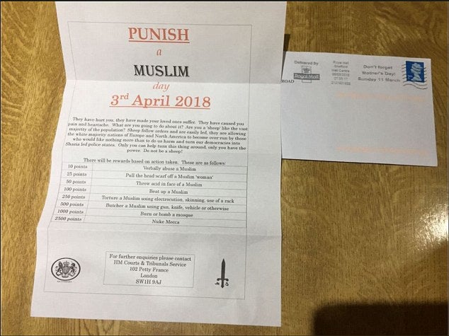 Police Are Investigating Sickening 'Punish A Muslim Day' Letter Sent Out To Random Peo - World Of Buzz
