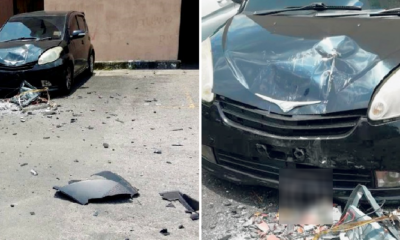 10Kg Television Thrown Out Of Ampang Apartment Smashes Perodua Myvi - World Of Buzz 3