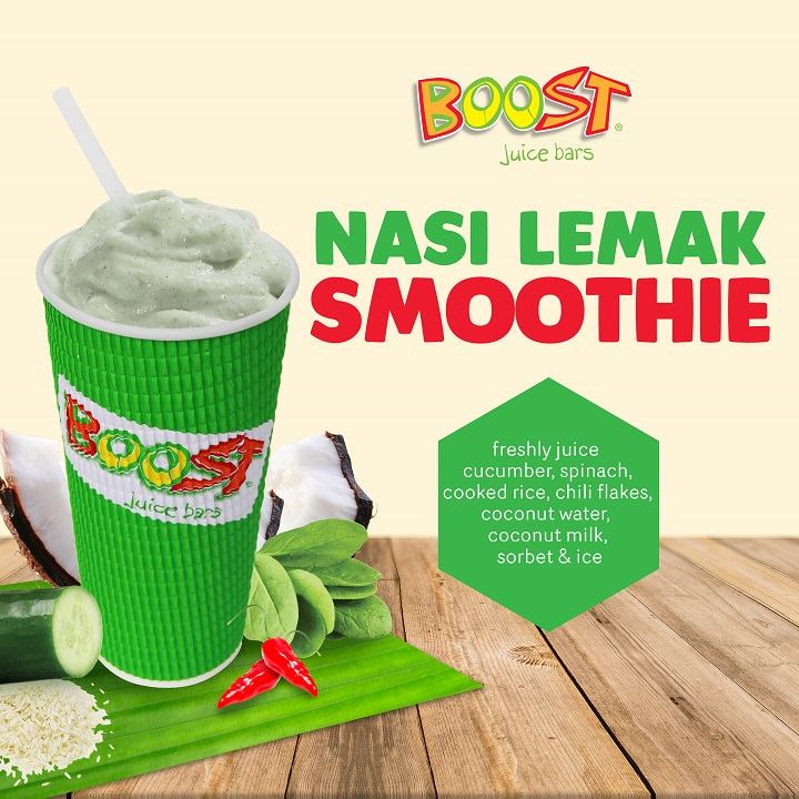 Boost Juice Is Jumping On That Nasi Lemak Hype And Launching Their Nasi Lemak Smoothie Today! - WORLD OF BUZZ