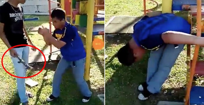 disabled boy bullied at playground and robbed of his phone and money in johor world of buzz