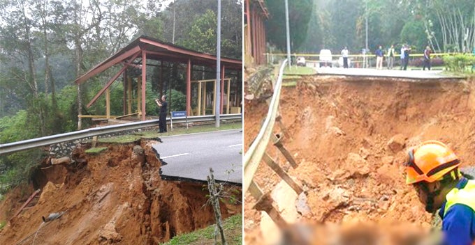 Massive Landslide Just Happened At An Institute En-Route To Genting Highlands This Morning - World Of Buzz 1
