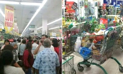 M'Sians Sweep Everything Into Trolleys And Wait For Tmj To Arrive, Turns Out To Be A Hoax - World Of Buzz