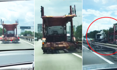 Video Of Trailer Ramming Divider At Elite Expressway Goes Viral - World Of Buzz