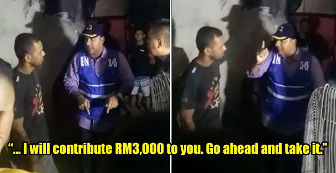 Viral Video Shows Alleged BN Officer Bribing Foreigner With Business License and RM3,000 - WORLD OF BUZZ