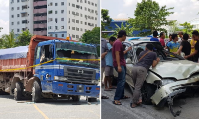 Errant Lorry Driver Refuses To Stop For Police, Plows Through 15 Cars In Usj - World Of Buzz 1