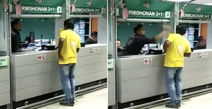 Immigration Officer Disrespectfully Smacks Foreigner's Head in Viral Video, Netizens Enraged - WORLD OF BUZZ
