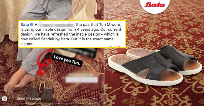 Malaysians Looking for Tun Mahathir's Slippers and Bata Responded! - WORLD OF BUZZ