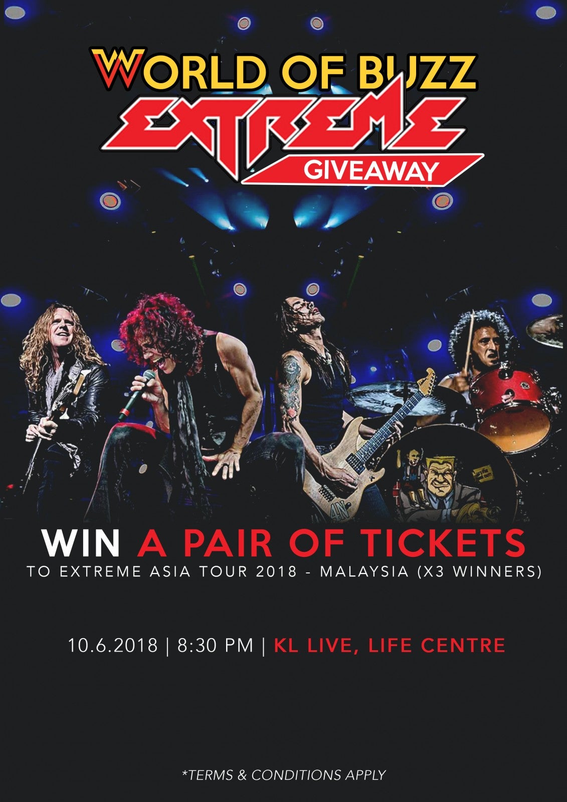 TEST - [GIVEAWAY] Win FREE Concert Tickets to EXTREME Asia Tour 2018 - Malaysia! - WORLD OF BUZZ
