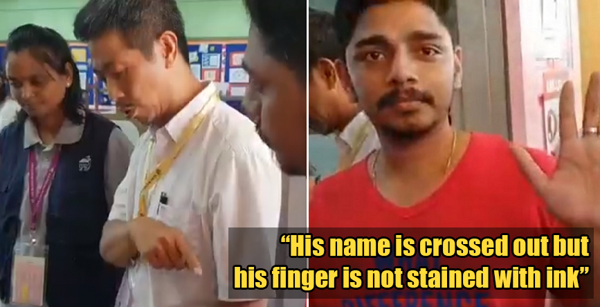 [Watch] Man Unable To Cast Vote For Ge14 As His Name Had Already Been Crossed Out - World Of Buzz 4