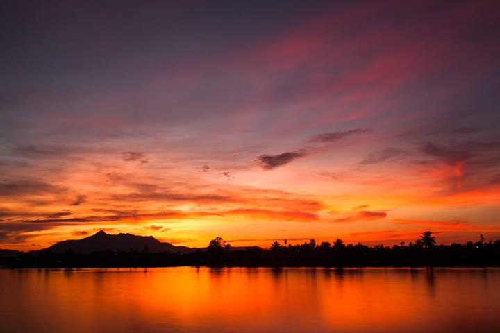 Paul Mullins Photography Sunset over Sungai Santubong Kuching Sarawak Borneo Malaysia