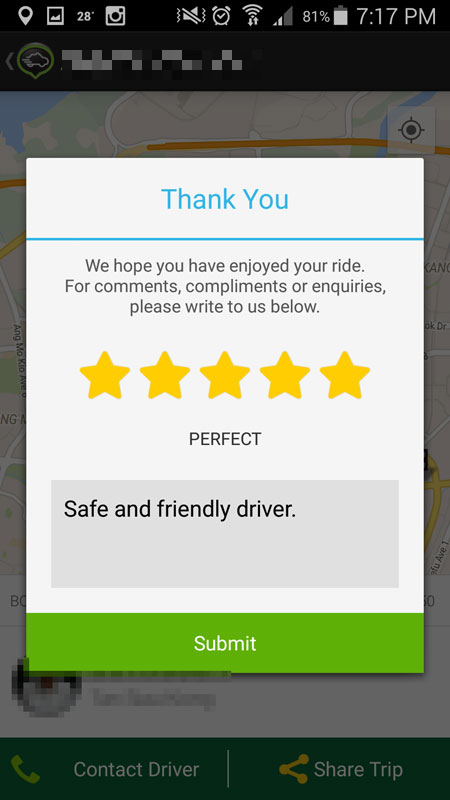 Grab Driver Asks Passengers For Feedback If Giving Low Rating So That They Can Improve Services - World Of Buzz 2