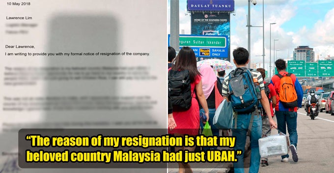 Man Working In Spore Heartwarmingly Resigns After Ge14 To Serve Malaysia World Of Buzz