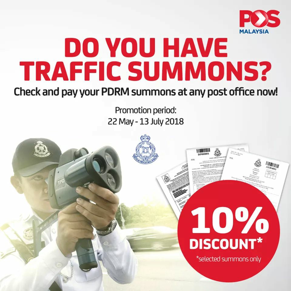 You Can Get 10% Discount For Pdrm Summons Until - World Of Buzz