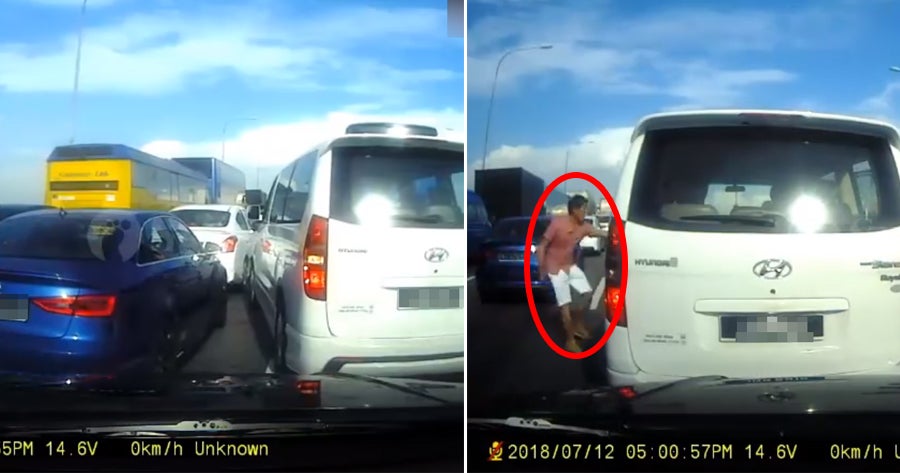 Road Bullies Get Down From Car to Physically Attack Innocent Driver on Tuas Checkpoint - WORLD OF BUZZ