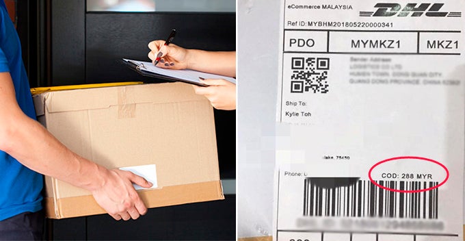 msian almost got scammed of rm280 by a parcel labelled with cash on delivery world of buzz