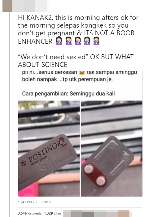 M'sians Concerned After Netizen Recommends Using Emergency Contraception to "Get Bigger Assets" - WORLD OF BUZZ 3