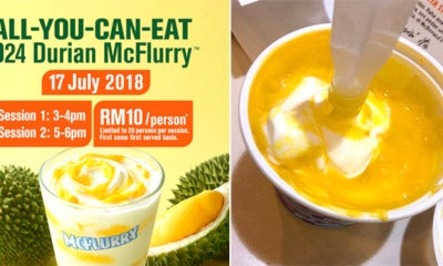 Pay Rm10 And You Can Enjoy Unlimited D24 Durian Mcflurry On 17 July! Here'S The Details - World Of Buzz 1