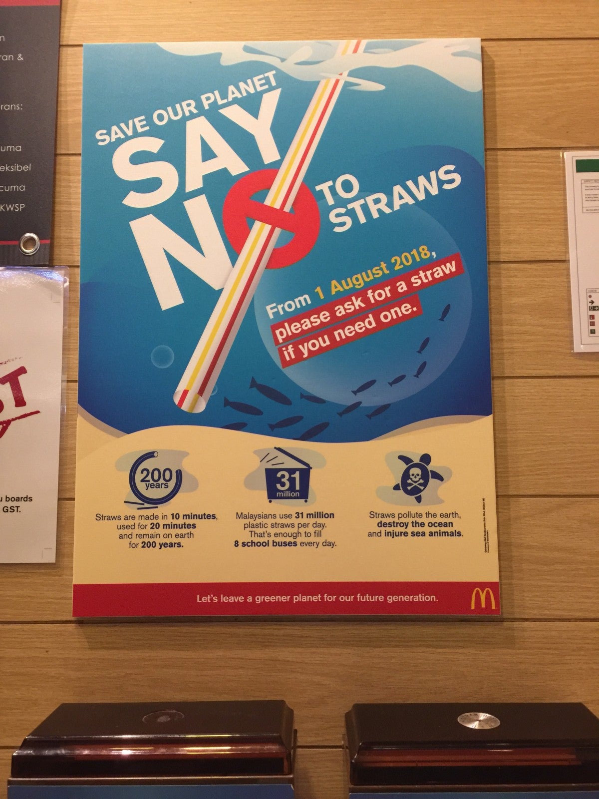 McD Malaysia Launches "Say No to Straws" Campaign