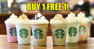 You Can Now Enjoy Buy 1 Free 1 Starbucks Handcrafted Beverages Until 30 Sept! - WORLD OF BUZZ 1