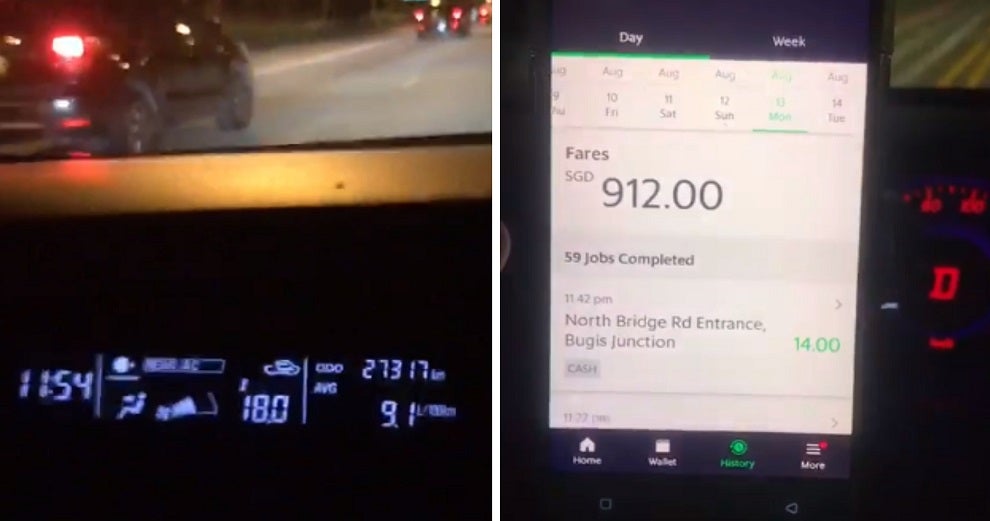 Singaporean Grab Driver Earns Rm2,700 After Working For 24 Hours Straight - World Of Buzz 1