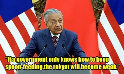 Tun M: &Quot;Rakyat 'Spoilt' By Najib'S Payouts, Govt Will Reduce And Abolish Br1M&Quot; - World Of Buzz