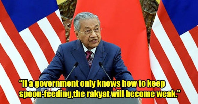 Tun M: "Rakyat 'Spoilt' By Najib's Payouts, Govt Will Reduce and Abolish BR1M" - WORLD OF BUZZ