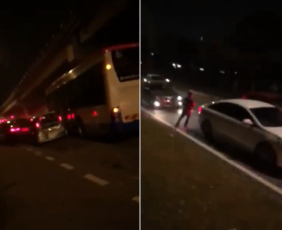 Watch: Rapidkl Bus Hit Over 20 Cars In Real Life Gta - World Of Buzz 1