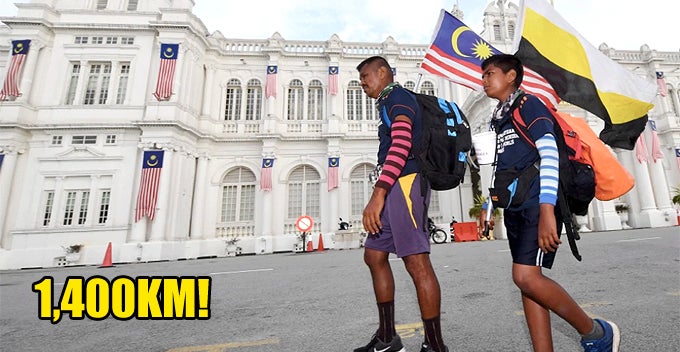 Father &Amp; Son Walk From Johor To Perlis For M'Sia Day, Share Unforgettable Moments Along The Way - World Of Buzz