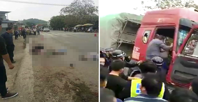speeding lorry gruesomely runs over group of children crossing the road world of buzz