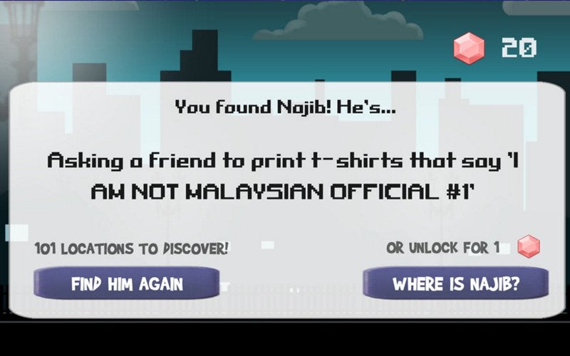 There's A Mobile Game Called "Where is Najib?" That Lets You Throw Pink Diamonds at Him - WORLD OF BUZZ 3