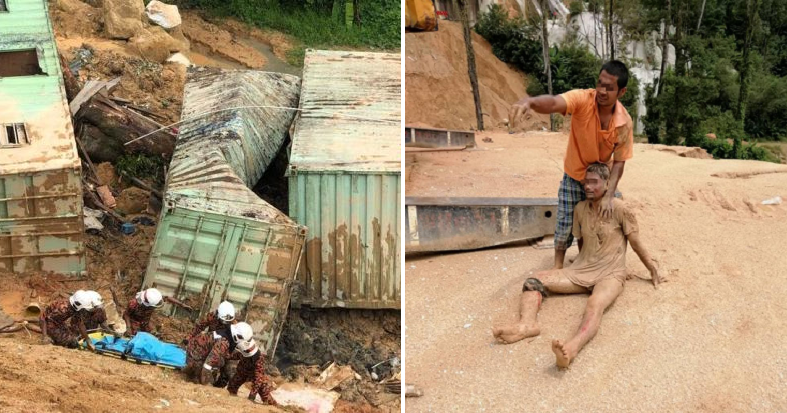 3 Foreign Workers Living In Containers Die In Penang Landslide, 12 Still Missing - World Of Buzz 2