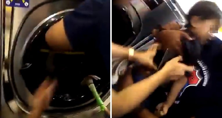 3yo Boy Gets Trapped Inside Washing Machine At Laundrette in Rawang - WORLD OF BUZZ 7