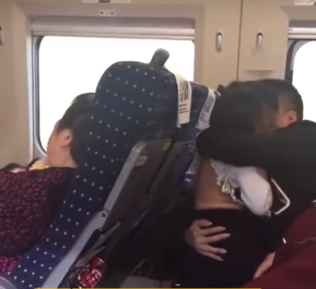 Train Passengers Shocked By Father Kissing and Inserting Hands In Young Daughter's Pants - WORLD OF BUZZ 2