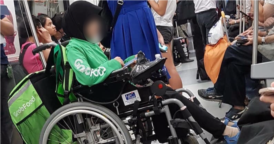 Netizens Praise Wheelchair-Bound Food Delivery Woman For Her Determination In Doing Her Work - World Of Buzz
