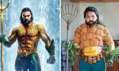 Girl Creatively Cosplays Aquaman'S Iconic Suit Using Pineapples, Corn And Vegetables - World Of Buzz 6