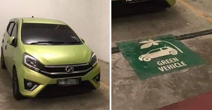 Man Shames Green Axia Driver For Parking At &Quot;Green Vehicle&Quot; Spot, Turnsc Out It'S Actually Eco-Friendly - World Of Buzz