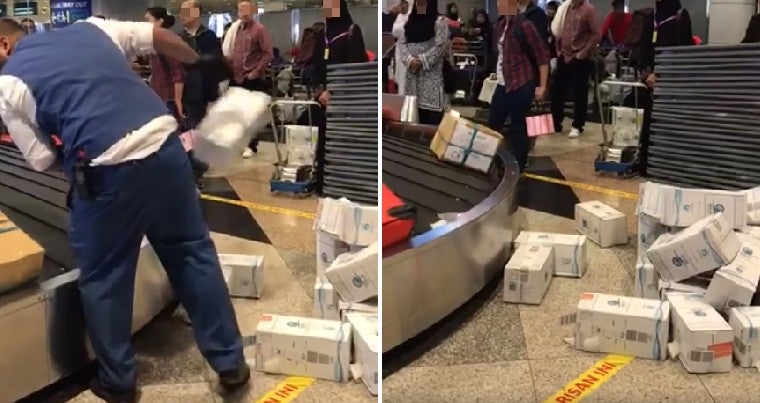 Netizen Shocked By Klia Staff Throwing Boxes Of Zam Zam Water On Floor, Here'S What Staff Says - World Of Buzz 3